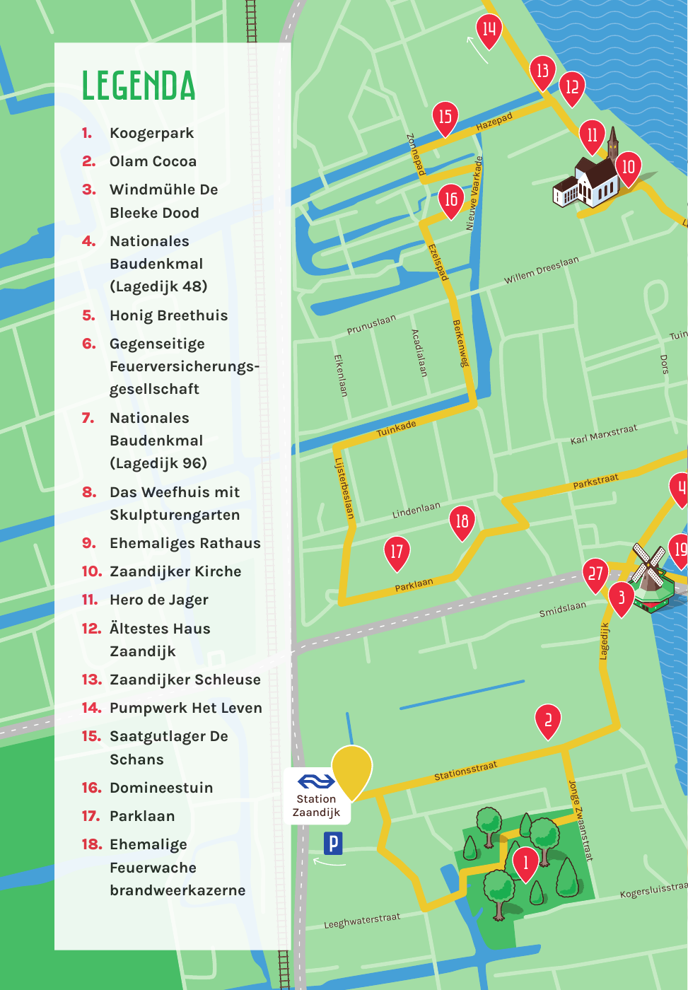 German Zaandijk route map